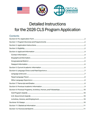 2026 CLS Application Instructions